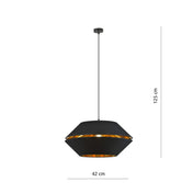 LUNOR 1 Black Gold Pendant Lamp