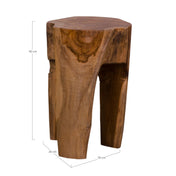 Rose  Stool - Stool, teak, natural, 3 leg ø26x40 cm