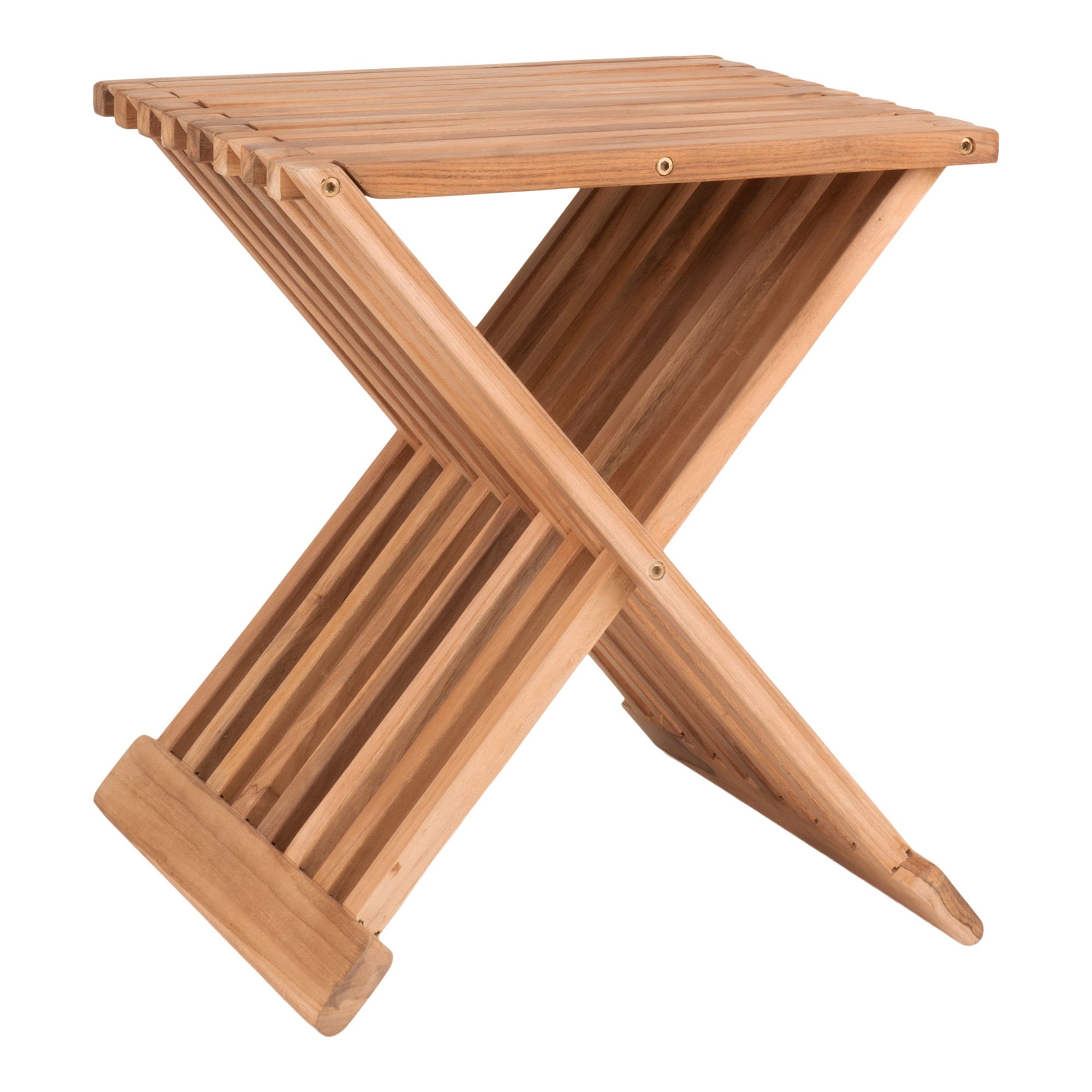 Erto Stool - Stool, teak, natural 40x35x45 cm