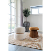 Milford Pouf - Pouf, teddy, white ø38x41 cm, HN1234
