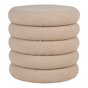 Brooklyn Pouf - Pouf with storage, bouclé, beige ø44x44 cm, HN1242