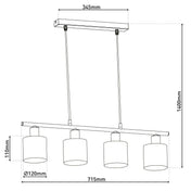 Handcrafted Luxury Pendant Lamp in Natural Satin Finish