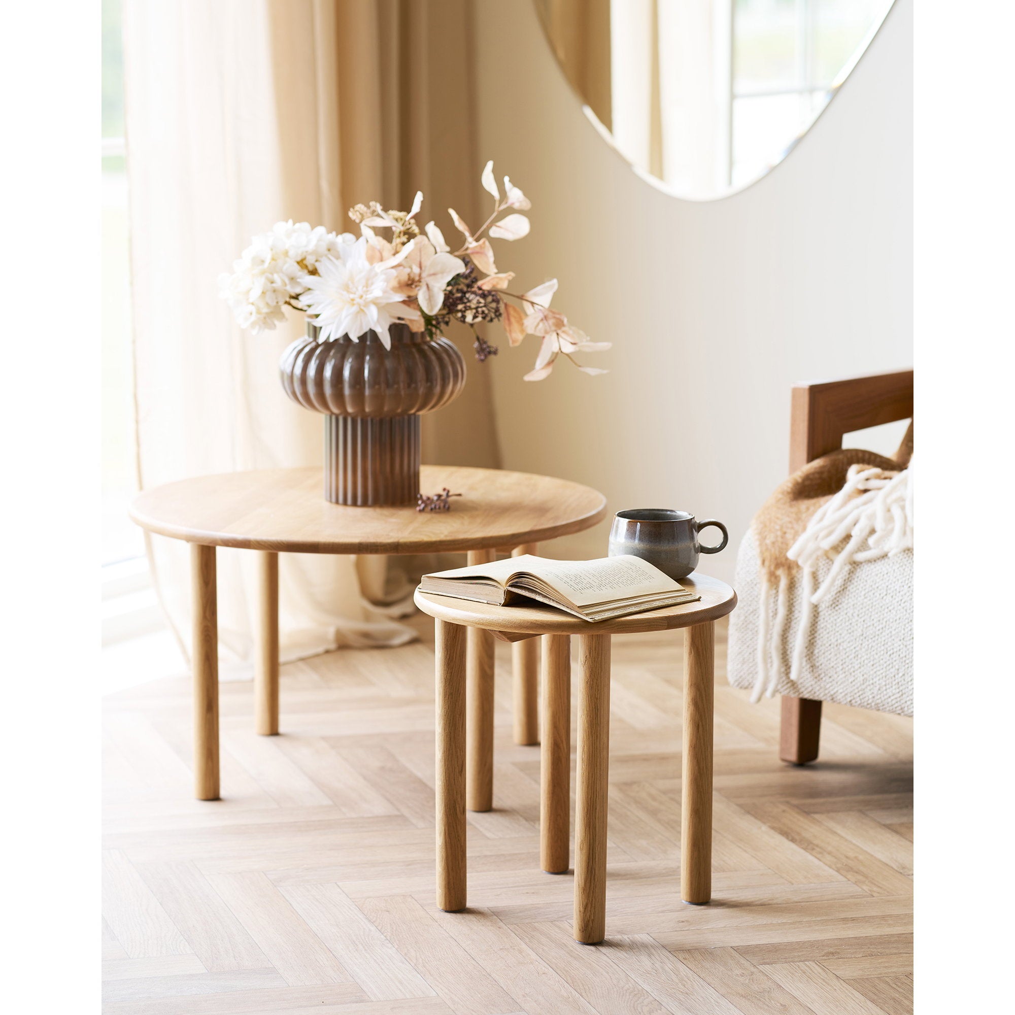 Jena Coffee Table - Coffee table, oak, natural ø70X40 cm