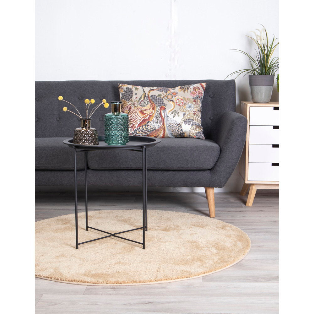 Bastia Side table - Side table in steel, black  ø47x50 cm