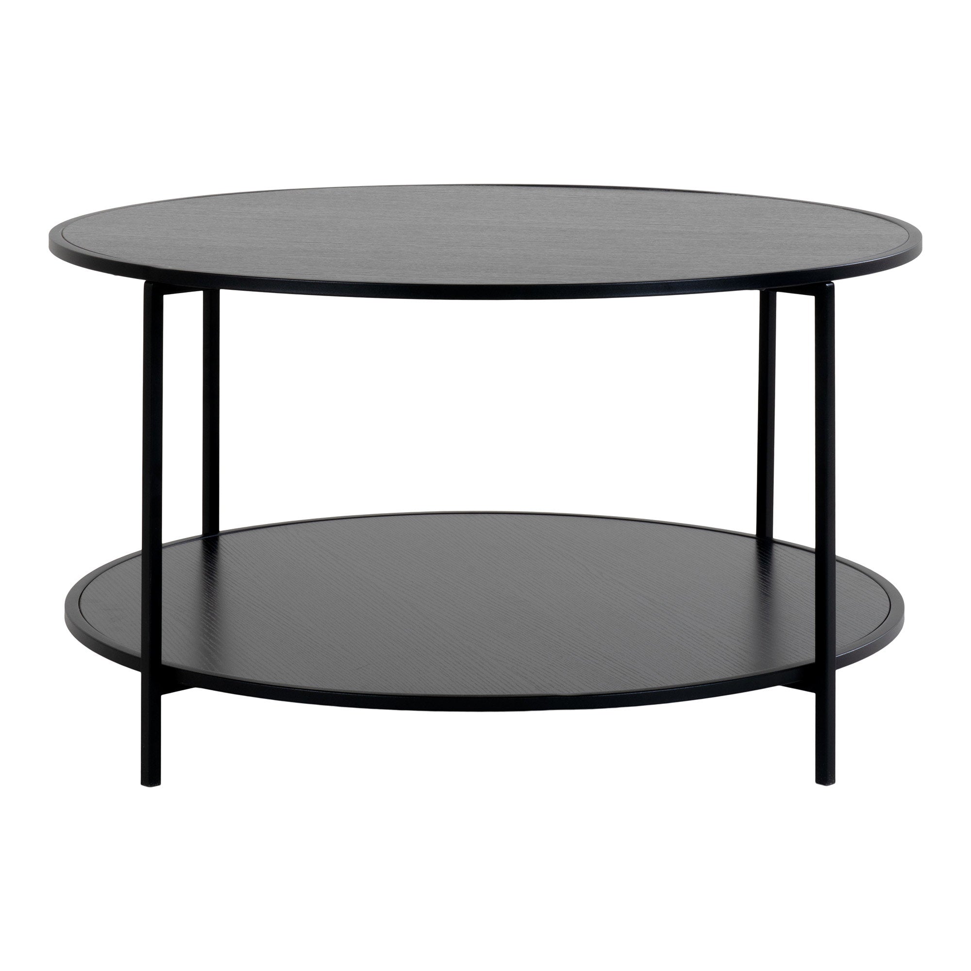 Vita Coffee table - Coffee table, black, black frame ø80x45 cm