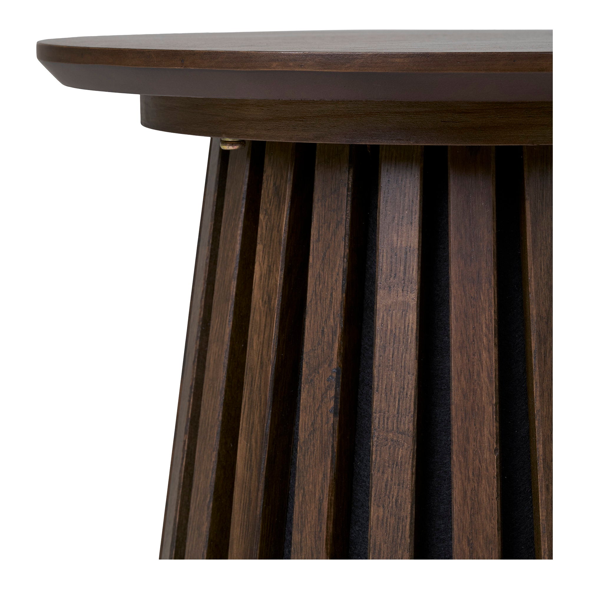 Osaka Side Table - Side table, oak veneer, smoked ø40x50 cm