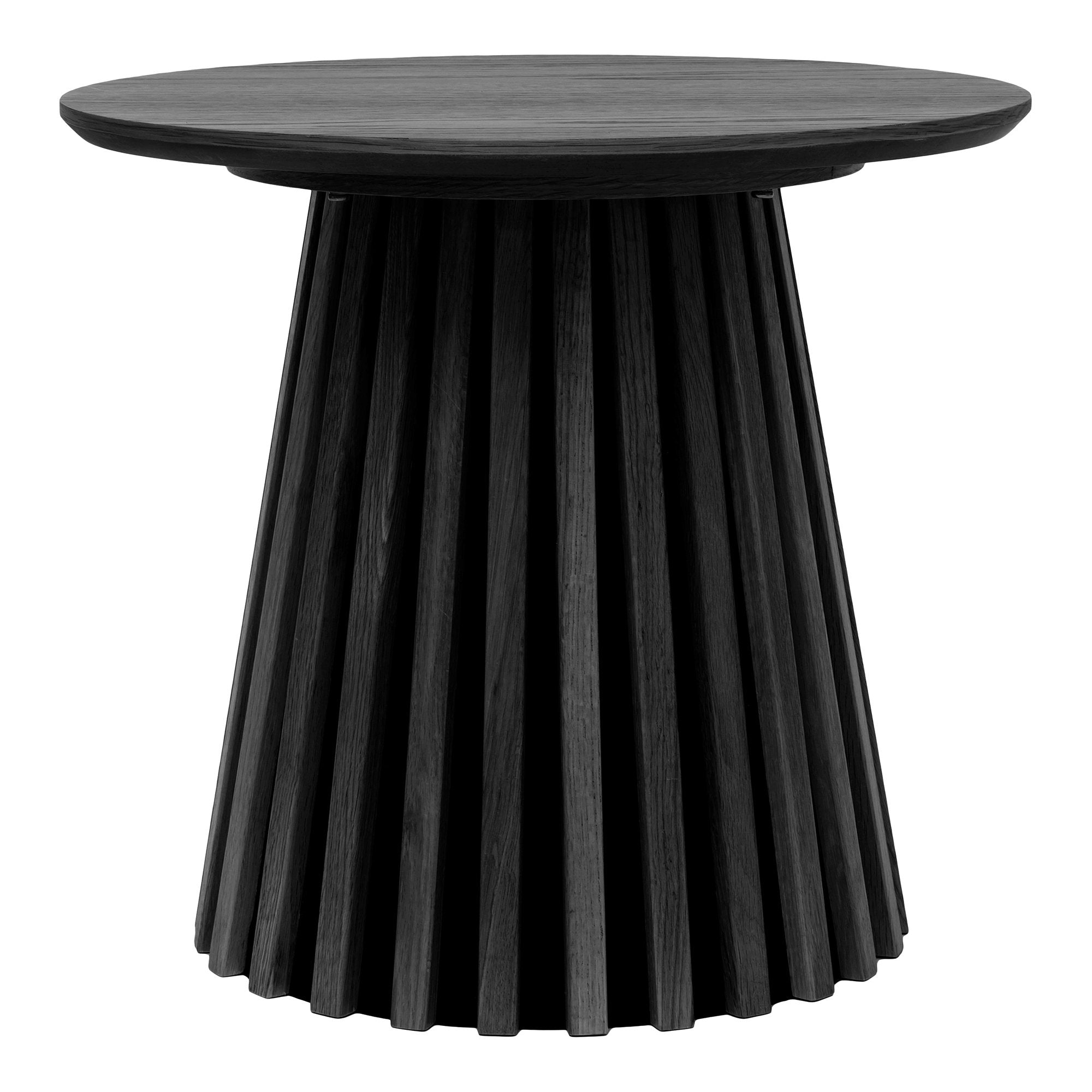 Osaka Side Table - Side table, oak veneer, black ø50x45 cm