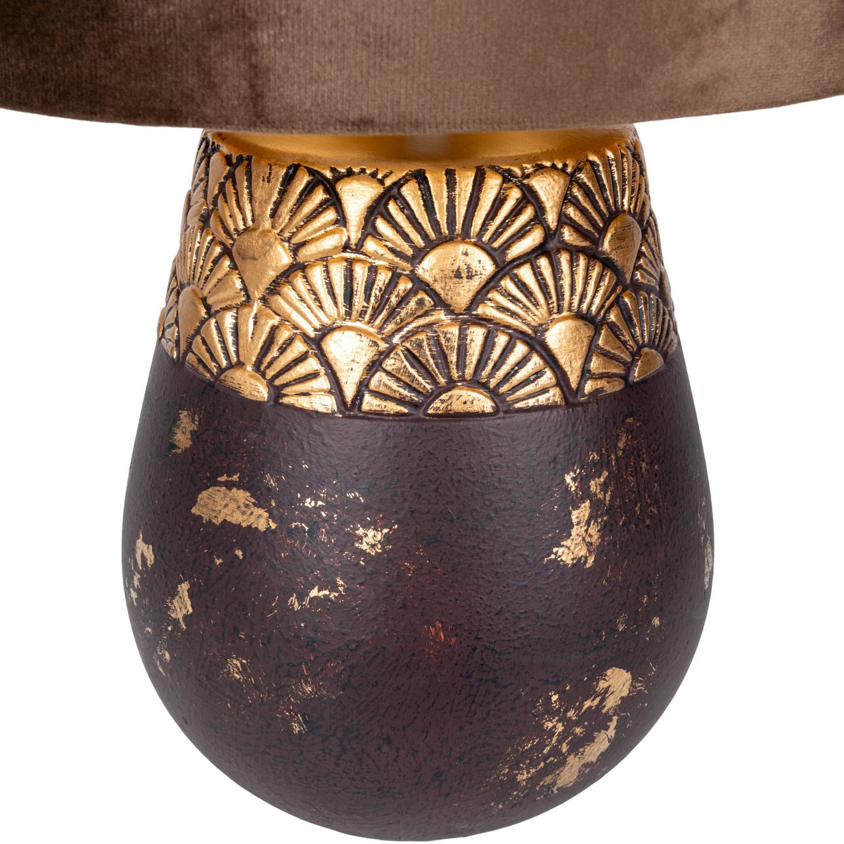 Handcrafted Luxury Ceramic Table Lamp in Beige and Gray