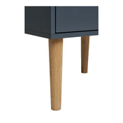 Bisley Side Table - Side Table, painted wood, 2 drawers, dark grey 40x35x55 cm