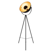 Elegant Black and Gold Three-Legged Floor Lamp for Any Space