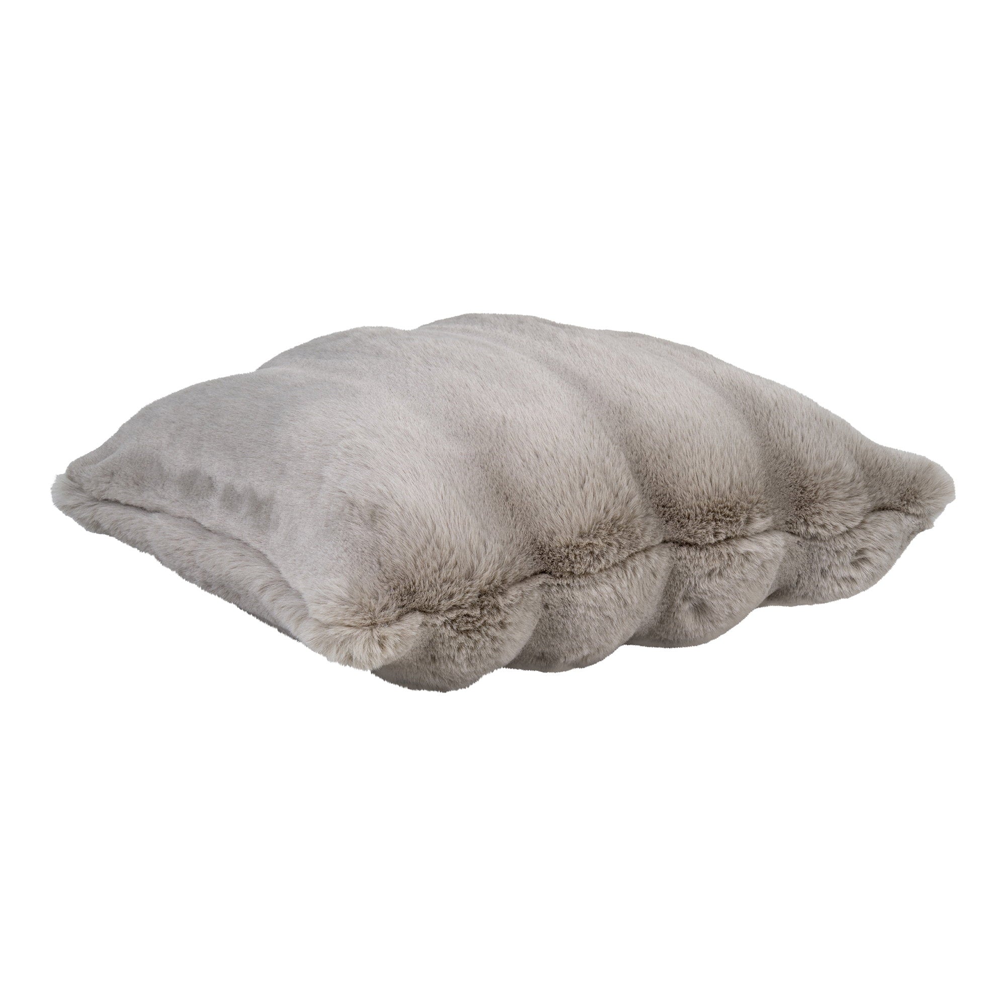 Galena Cushion - Cushion, artificial fur, grey 45x45 cm
