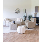 Galena Cushion - Cushion, artificial fur, white 45x45 cm