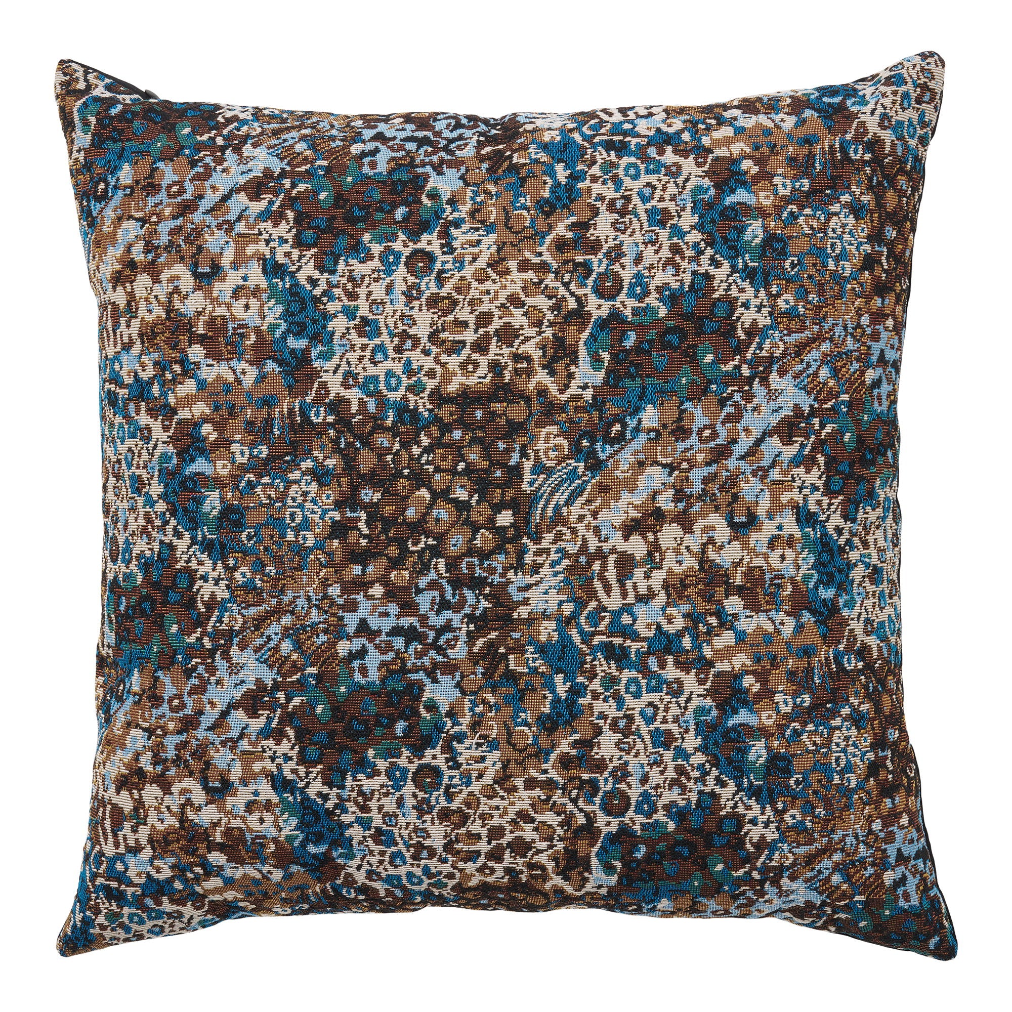 Blossom Cushion - Cushion, blue/brown mix 45x45 cm