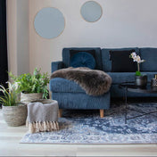 Tappeto intrecciato Serena 160x230cm - Blu e Crema