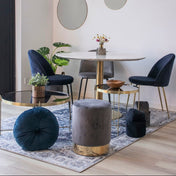 Tappeto intrecciato Serena 160x230cm - Blu e Crema