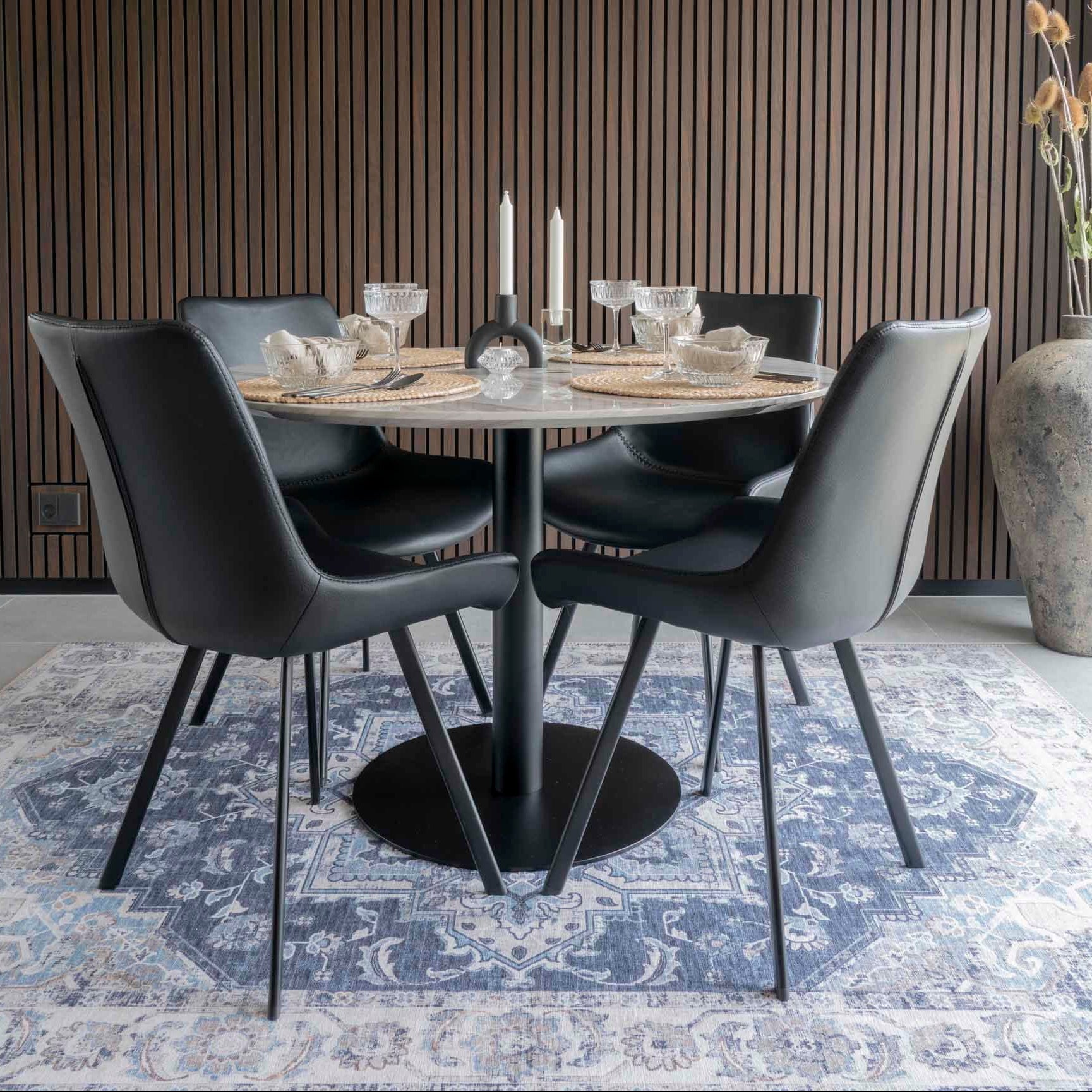 Tappeto intrecciato Serena 160x230cm - Blu e Crema