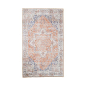 Aurelia 160x230cm soft chenille rug - Blue & Orange