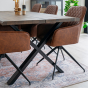 Aurelia 160x230cm soft chenille rug - Blue & Orange