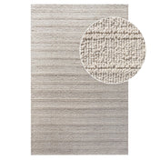 Sora 160x230cm handwoven wool rug - Ivory