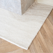 Alfombra de lana Aila 160x230 cm – Marrón claro y marfil