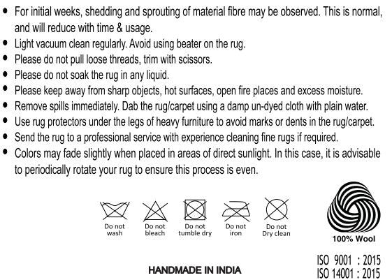 Aila 160x230cm wool rug – Light brown & Ivory