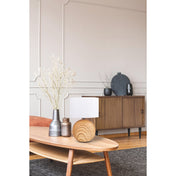 Handcrafted Luxury Ceramic Table Lamp with Natural Fabric Shade