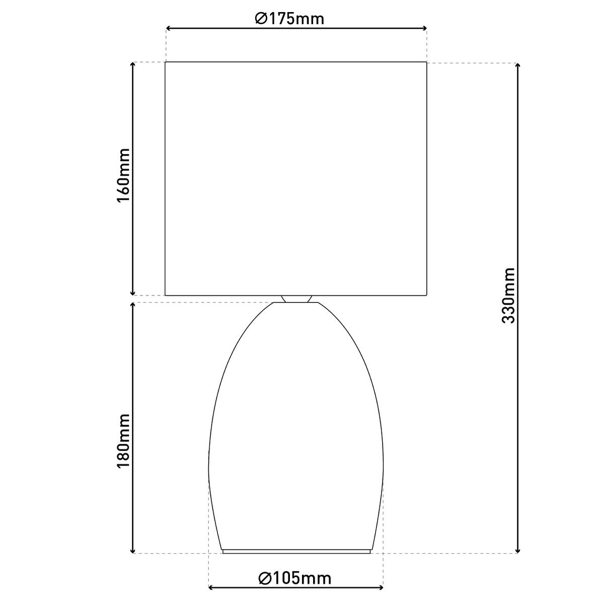 Lámpara de mesa negra de oro Aurum