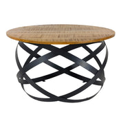 Orbita black metal coffee table