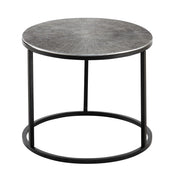 Calvera silver aluminium side table set