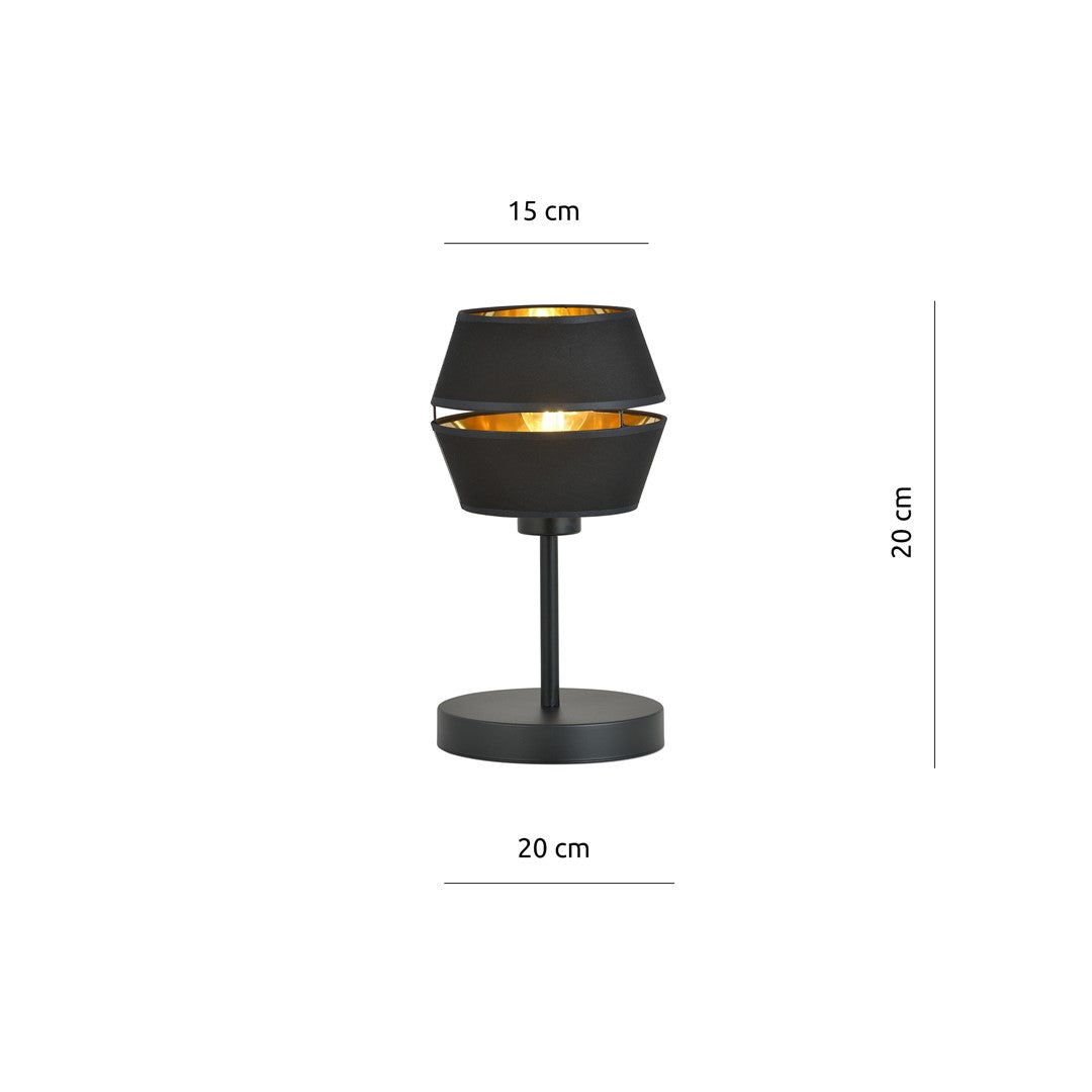 LUNOR Black Gold Table Lamp