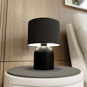 Elira black white steel table lamp