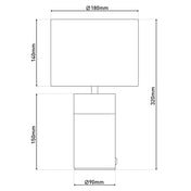 Mary gold blue table lamp