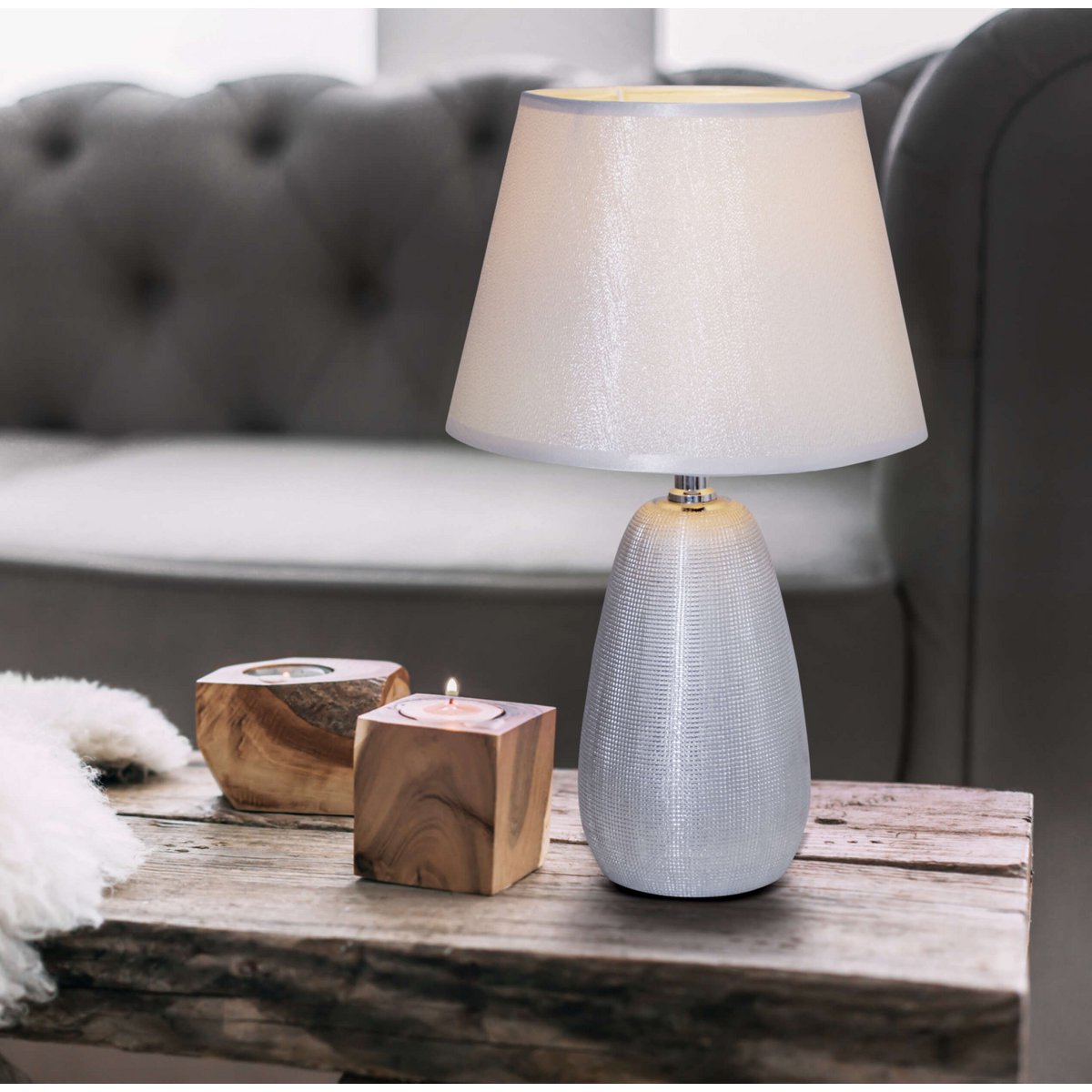 Timeless Luxury Handmade Ceramic Table Lamp, Artisan Design